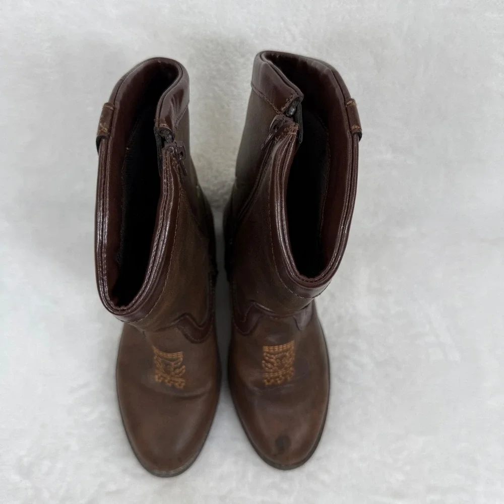 Disney Toy Story Woody Bullseye Kids Cowboy Boots Side‎ Zip Western Shoes 11